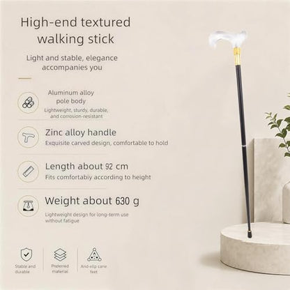 Transparent Crutch, Ergonomic Handle, Non-Slip and Wear-Resistant, Portable Unisex Model, Also a Stylish Accessory