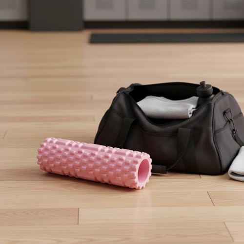 Mini Foam Roller, Textured PVC Surface for Targeted Pressure, Compact 10.2 Inch Design for Travel and Gym Bags (1 PC)