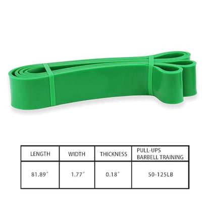 TPE Resistance Band, Heavy Duty Loop Design, Thick Non-Slip Elastic for Pull-Up Assistance, Strength Training and Yoga