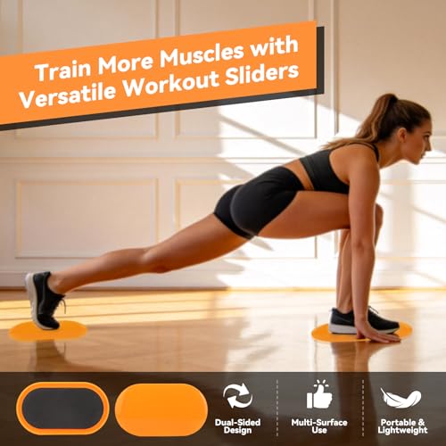 2Pcs Fitness Sliders Yoga Sliding Disks Exercise Sliders Carpet Fitness Disc Training Slider for Working Out, Exercise Sliding Plates for Abdominal Core Strength Training