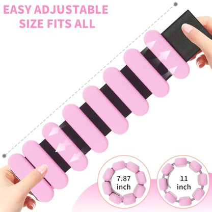 YOVKOK Adjustable Wrist Ankle Weights, 2 LBS/Pair, Bundle Options - color: Pink