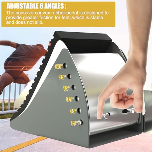 Lightning Starting Blocks Sprinter Pedals 6 Angle Adjustable Sprinters Track and Field Aluminum Suitable for Plastic Runway Cinder Track - color: Yellow, size: 25inch