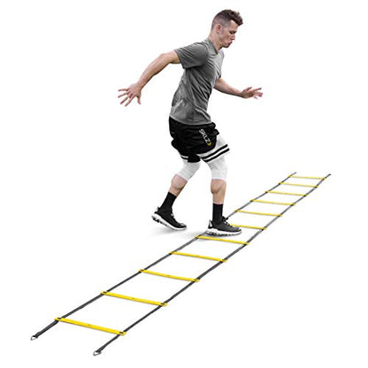 SKLZ Speed and Agility Ladder - Training Equipment for Athletes - Improve Coordination, Footwork, and Quickness - Ideal for Soccer, Football, and Fitness Workouts - style: Quick Ladder, 15-Feet