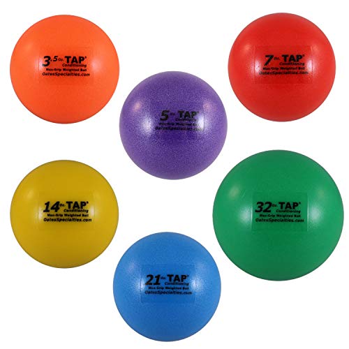Tap Conditioning Max-Grip Weighted Ball - Set of Six | Industry Leading 2-Year Warranty Plyometric Balls Used in Pitching and Hitting Training