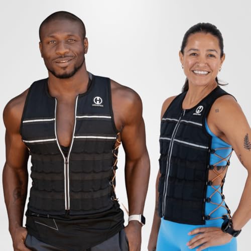 Hyperwear HyperVest ELITE Adjustable Weighted Vest for Women and Men — Thin Steel Weights, Stretch CORDURA Fabric — Weight Vest for Walking, Running, Strength Training - size: Large 10 Pounds Black