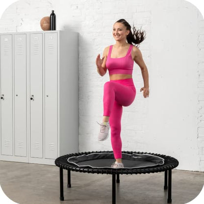 bellicon Mini Trampoline | Bungee Suspension up to 440 lbs | Indoor Fitness Rebounder for Adults | Screw-in Legs