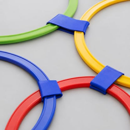 10 Round Agility Rings, 48cm Training Rings with Clips, Extra Large Speed for Agility Footwork Training, Mixed Colors Exercise Equipment