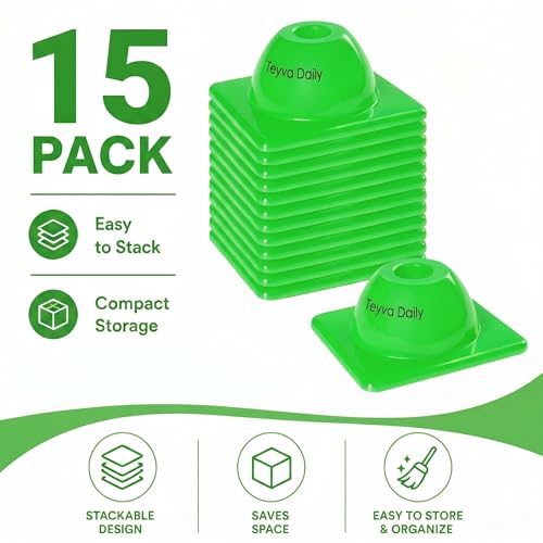 2" (15, 30 Pcs) Heavy Duty Agility Training Cones for Sports Agility Cones Indoor and Outdoor Games Mini Flexible PVC Cone for Soccer Basketball Coaching