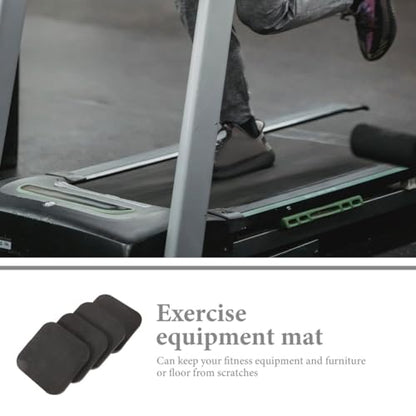 4Pcs Exercise Pads Slip Treadmill Mats Gym Equipment Floor Mat Protectors Workout Pad for Home Gym