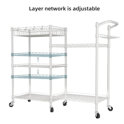 SINGAYE Dumbbell Rack Stand With Yoga Mat Storage, Gym Equipment Organizer, Cart for Workout Room, Home Gym With Hooks and Wheels