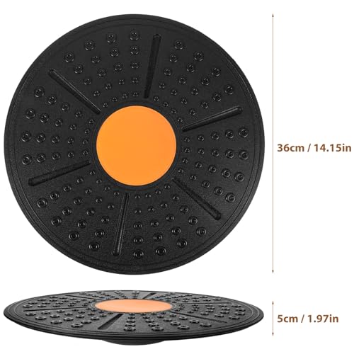 KESYOO Adjustable Wobble Board Balance Trainer with Non-slip Surface for Core Stability and Rehabilitation PP Material Half Stability Board for Home Gym and Physical Therapy