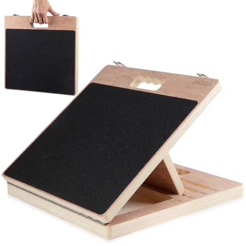 Swara 12.6″ Wooden Slant Board for Calf Stretching & Exercise (Board only) - size: 12.6 Inch