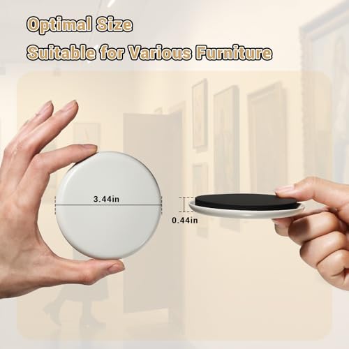 3-1/2" Furniture Sliders for Carpet, 8 Pack Furniture Sliders for Hardwood Floors, Heavy Duty Moving Pads Sliders for Floor Protectors, HOME MASTER HARDWARE