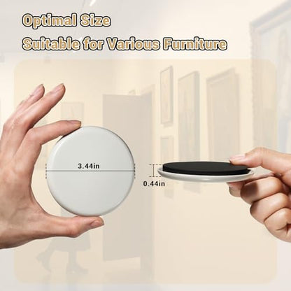 3-1/2" Furniture Sliders for Carpet, 8 Pack Furniture Sliders for Hardwood Floors, Heavy Duty Moving Pads Sliders for Floor Protectors, HOME MASTER HARDWARE