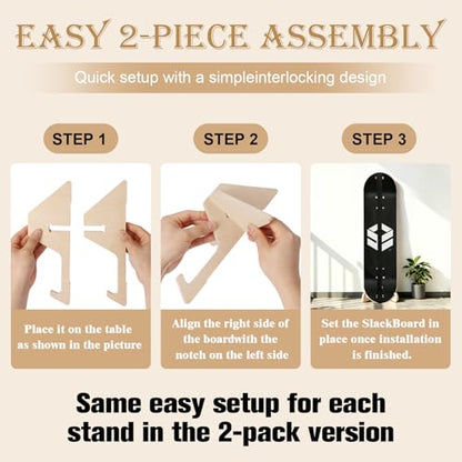 2 Pack Wooden Balance Board Stand, Display Rack and Storage Holder for Balance Trainer and Wobble Board, Stable Organizer for Home Gym, Surf Training and Yoga Practice, 10 x 7.5 x 4 Inch