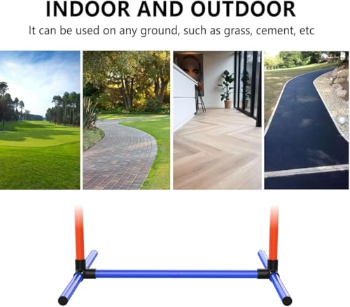 4Set Dog Agility Jumps Hurdle Course Training Equipment for Dogs, Indoor Outdoor Backyard Exercise Equipment
