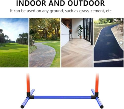 4Set Dog Agility Jumps Hurdle Course Training Equipment for Dogs, Indoor Outdoor Backyard Exercise Equipment
