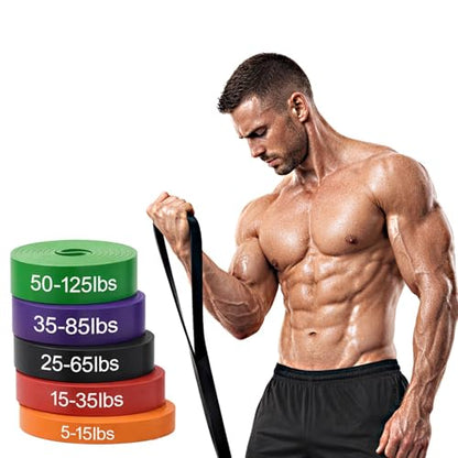 Pull Up Assistance Bands Set for Men & Women – Resistance Bands for Workout, Exercise, Body Stretching, Muscle Training, and Physical Therapy