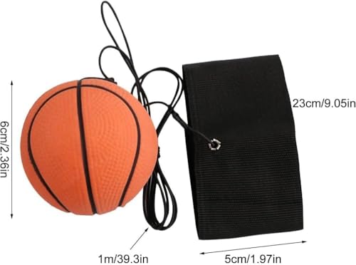Reaction Training Ball with Adjustable Wrist Strap, Basketball Reflex Trainer, High-Elasticity Rubber, Agility Exercise Equipment