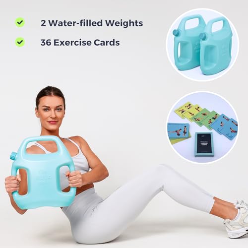 Adjustable Weights (2-11 lbs): Compact and Versatile for Home Workouts. Stay Fit with Water-Filled Weights (Set of 2).