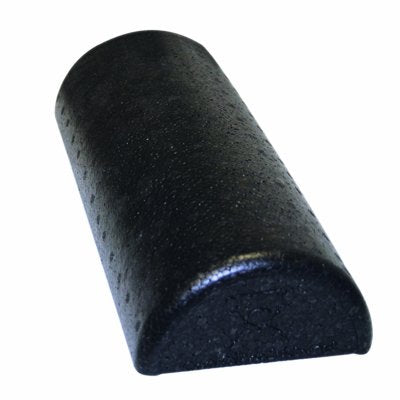 Black High Density Foam Rollers - Extra Firm - 6" x 12" HALF Round (Semi-Circle; "D" Shape)
