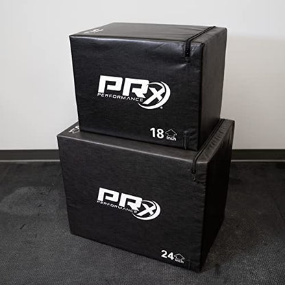 PRx Performance 3-in-1 Plyo Boxes, Plyometric Jump Training and Conditioning Box for All Athletes Soft Foam 16"/18"/24", Soft Foam 20"/24"/30" and, Wood 20"/24"/30" - color: Soft 20x24x30