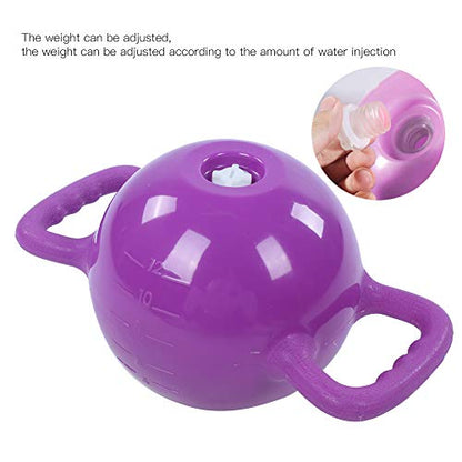 Water Filled Kettlebells, Adjustable Fitness Kettlebells for Home Workout, 1.2-12lb Water Adjustable Weight with Non - Slip Handle for Yoga Pilates Strength Training - color: Violet