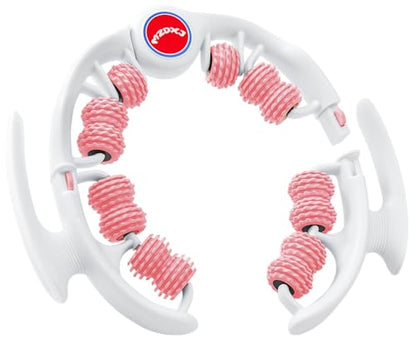 Cellulite Massage Tool, Anti-Cellulite Roller - Lymphatic Drainage Massager - Muscle Roller, Deep Fascia Massage, Dimpled Skin Removal, Legs/Thighs/Buttocks, Smooth Skin (14 Wheel - Pink) - color: 14 Wheel -White Pink