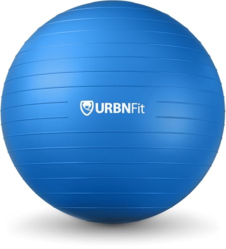 URBNFit Exercise Ball - Yoga Ball for Workout Pregnancy Stability - AntiBurst Swiss Balance Ball w/ Pump - Fitness Ball Chair for Office, Home Gym