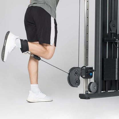 REP Fitness LAT Pulldown and Low Row Cable Machine Attachments and Functional Trainer Attachments – Curl Bar, D-Handle, Ankle Cuff, Tricep Rope, Sports Handle, Straight Bar, Row, Chinning Triangle - style: Ankle Cuff