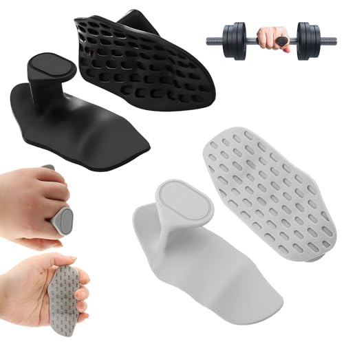 Anti-Slip Weight Lifting Gloves for Men & Women, Ergonomic Silicone Palm Workout Grips, Gym Training Gloves for Pull-Ups, Dumbbell, Barbell, Callus Protection - size: 2 Pairs