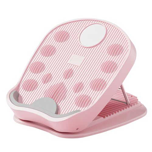 Slant Board Calf Stretcher, Adjustable Incline Stretching Board with Non-slip Base, Leg Slimming Board for Foot Leg Hamstring Knees Ankle Heel Stretching Training - color: Pink