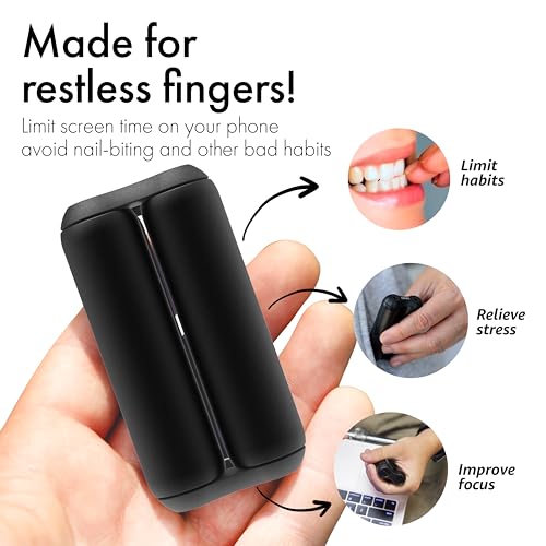 ONO Roller - Handheld Fidget Toy for Adults | Help Relieve Stress, Anxiety, Tension | Promotes Focus, Clarity | Compact, Portable Design (Black, Junior Size - Aluminum) - size: Junior Size, style: Aluminum - Black