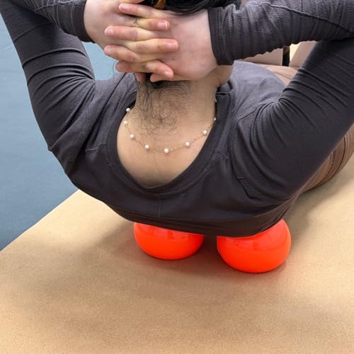 Massage Ball Smooth Ball Set (Pair) – Adjustable Firmness Massage Roller Ball for Back and Neck Massage -to Sensitive Soft Tissue Deep Muscle Gentle Relief (Orange) - color: Orange