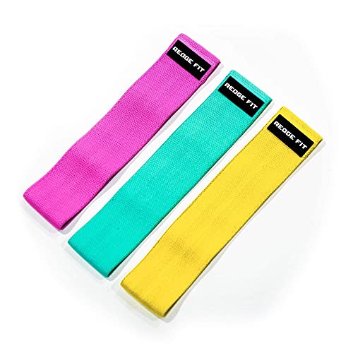 Redge Fit™ Fabric Resistance Bands Set I Butt and Glute Shaper I Booty Bands for Women (NEW and Improved Edition)