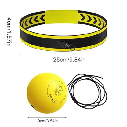 Reflex Ball Headband Multifunctional Fun Effective Reaction Training - color: Yellow ball