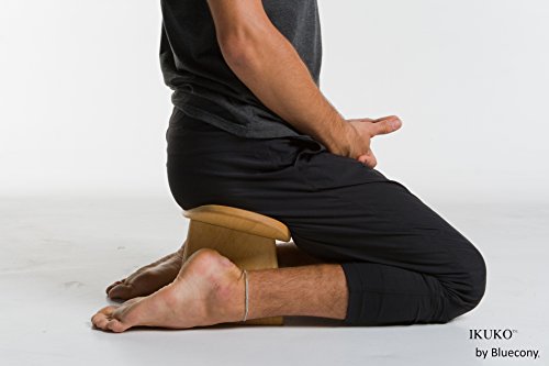Meditation Bench IKUKO, Travel Yoga Stool, Walnut, Standard - color: Dark Walnut, size: Standard Height (7 inches)