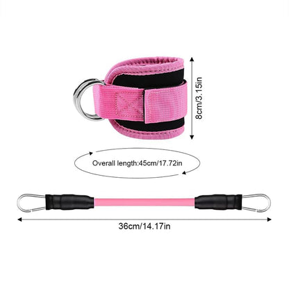Ankle Resistance Bands with Cuffs Set, Ankle Bands for Working Out, Exercise Bands for Legs and Butt, Workout Equipment for Fitness Training, Ankle Straps for Women