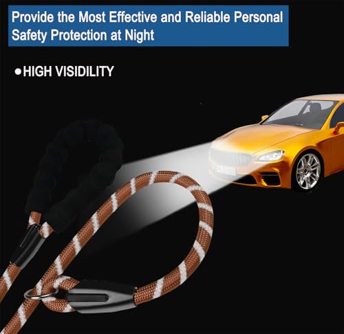 Dog Leash, 6 FT Heavy Duty Dog Leashes with Comfortable Padded Handle,Brown - color: Brown, size: 6 Feet x 1/2 Inch