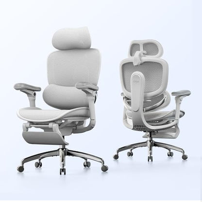 SIHOO Doro C300 Pro V2 Ergonomic Office Chair with Footrest, Grey - color: Grey, size: Pack of 1