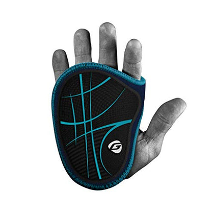 Gripad RX Lifting Grips | The Most Durable Grip Pads Yet | The Alternative to Weight Lifting Gloves, Gym Workouts, WOD, Weightlifting | Neoprene Hand Grips | Flexible Rubber Palm - color: Black / Blue