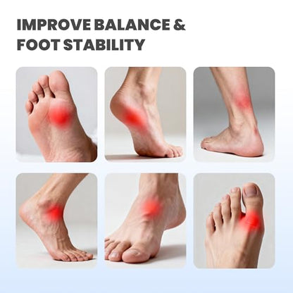 4-in-1 Cork Balance Board for Foot & Ankle Strength – Dual Half-Cylinder Trainer with Roller & Massage Ball – Non-Slip Natural Cork Stability Board for Mobility, Balance & Home Rehab Exercises