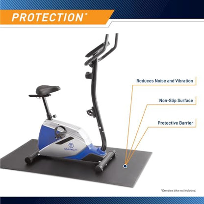 Marcy Fitness Equipment Mat and Floor Protector Compatible for Treadmills, Elliptical, Exercise Bikes, Stationary Cycles and Accessories - style: Regular 60"