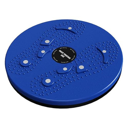 Body Sculpting Waist Twisting Disc with 8 Magnets - 9.8 Inch Ab Rotating Balance Board, Stable & Easy to Use for Beginners to Advanced Fitness Enthusiasts - color: Blue