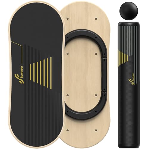 Sportneer Balance Board, 7-Mode Balance Trainer with Roller & Ball - color: Gold
