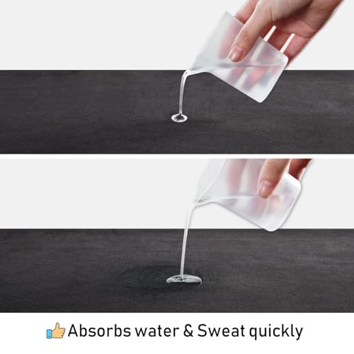 YETTASBIN Black Yoga Mat Towel, Non Slip Sweat Absorbent Hot Yoga Towel Portable Lightweight Travel Workout Towel with Storage Bag for Home Yoga, Pilates, Fitness 73x 27 Inch