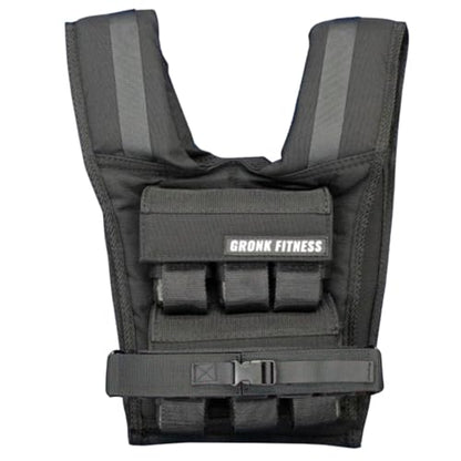 Gronk Fitness Weighted Vest | Heavy Duty Workout Vest for Men & Women | Adjustable Weight Vest for Strength Training, Calisthenics, Functional Fitness, Running & Conditioning - size: 25 LBS