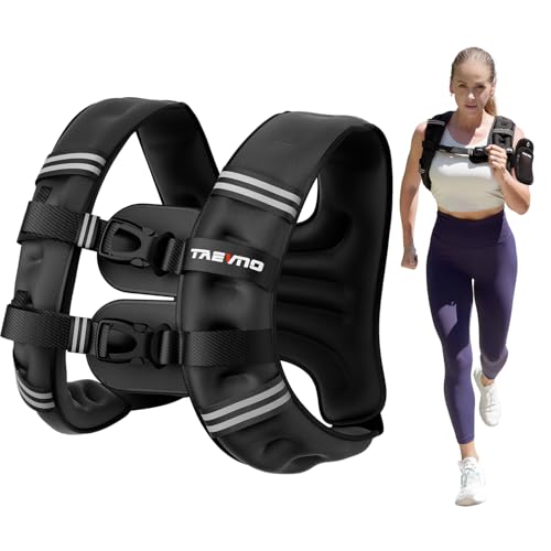 Weighted Vest for Men Women, 6/8/12/16/20/25lbs with Detachable Phone Pouch - color: Black, size: 20LB