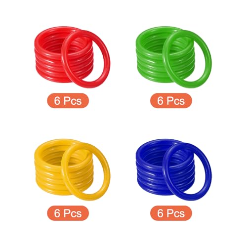 PATIKIL Carnival Ring-Toss Rings Set Plastic Hoops for Outdoor Party Favor Game Booth