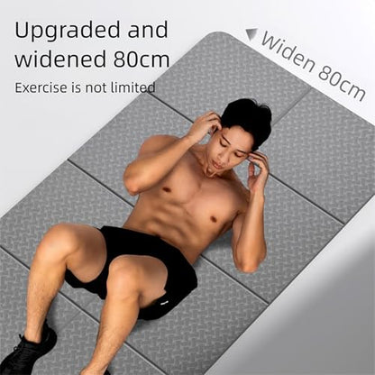 Foldable Yoga Mat – 72''×24'' / 31.5''×6mm Thick Ultra-portable design with non-slip, sweat-resistant surface Lightweight yet durable, perfect for travel, home, or outdoor practice with Storage Bag Eco-friendly materials, 6mm cushioned support, and compac